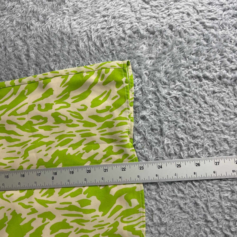 Bar III Lime Green Cream Animal Print Halter Neck Sleeveless Blouse Small - Picture 6 of 8